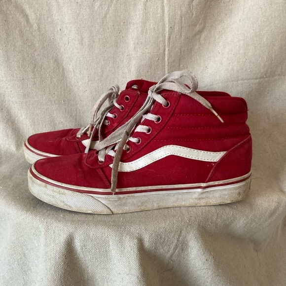 Vans Red High-Top Sneakers - Picture 1 of 7